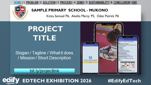 Sample PowerPoint Pitch Deck Presentation for Edify EdTech Exhibition 2026